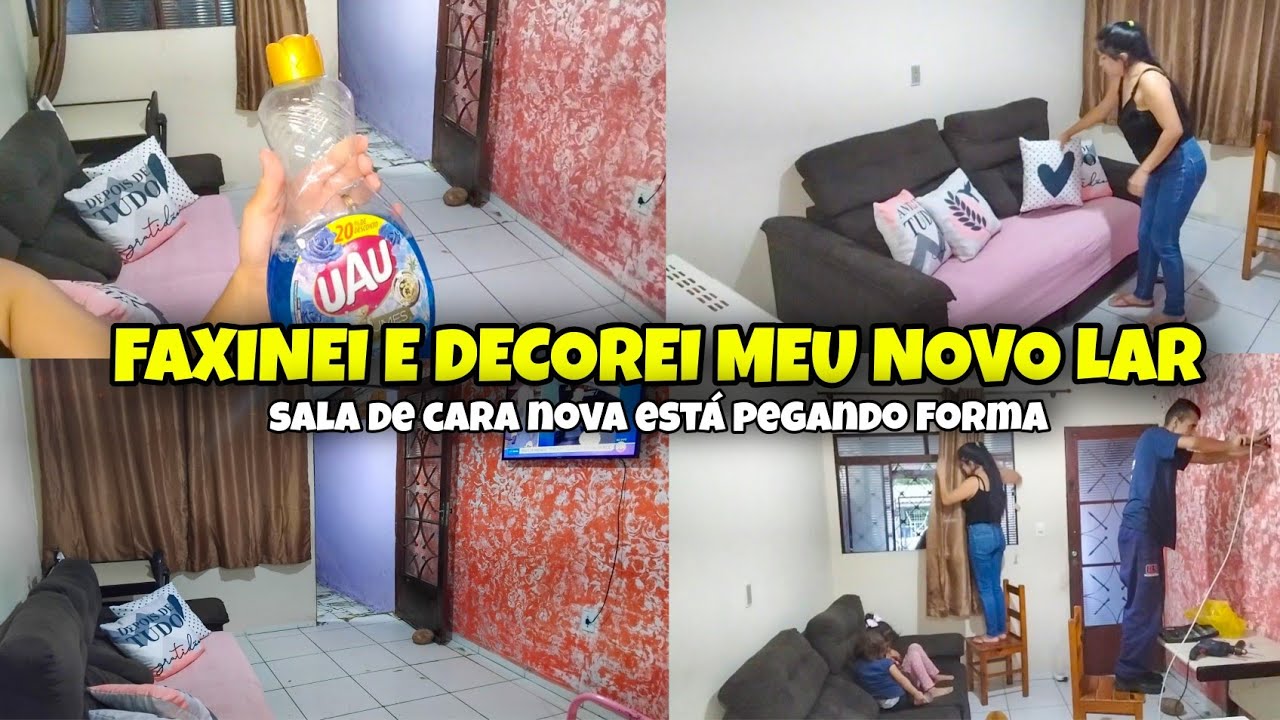 TRANSFORMAÇÃO DA SALA! 🏠 FAXINA E DECORAÇÃO ✨️ organização pós mudança 🥵