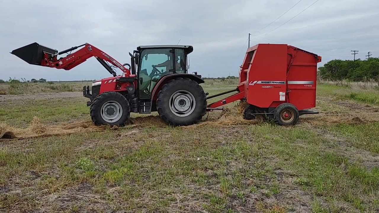 Massey Ferguson Hesston 1745 Hay Baler Trial Run