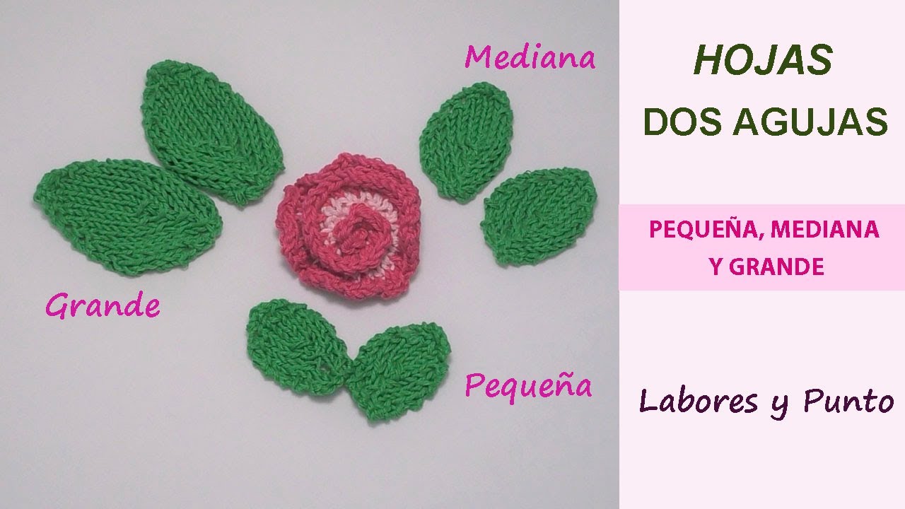 ✅ Hojas dos agujas en 3 tamaños distintos- Labores y Punto