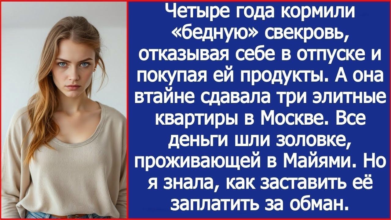 Четыре года кормили «бедную» свекровь, пока она отсылала деньги золовке, проживающей в Майями
