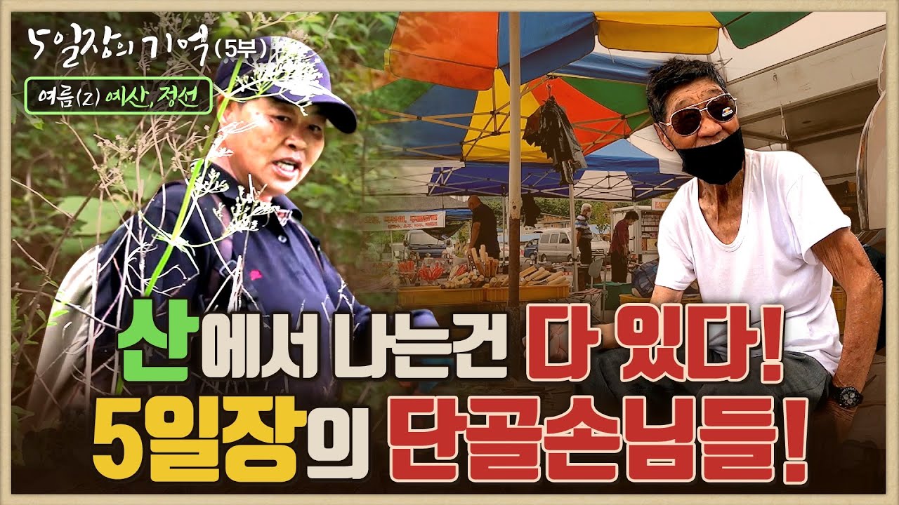 로드다큐 '오일장의 기억' 5부 여름(2)/5일장의 단골손님들, 예산5일장/산에서 나는 건 다 있다. 정선5일장/부산MBC 220626 방송