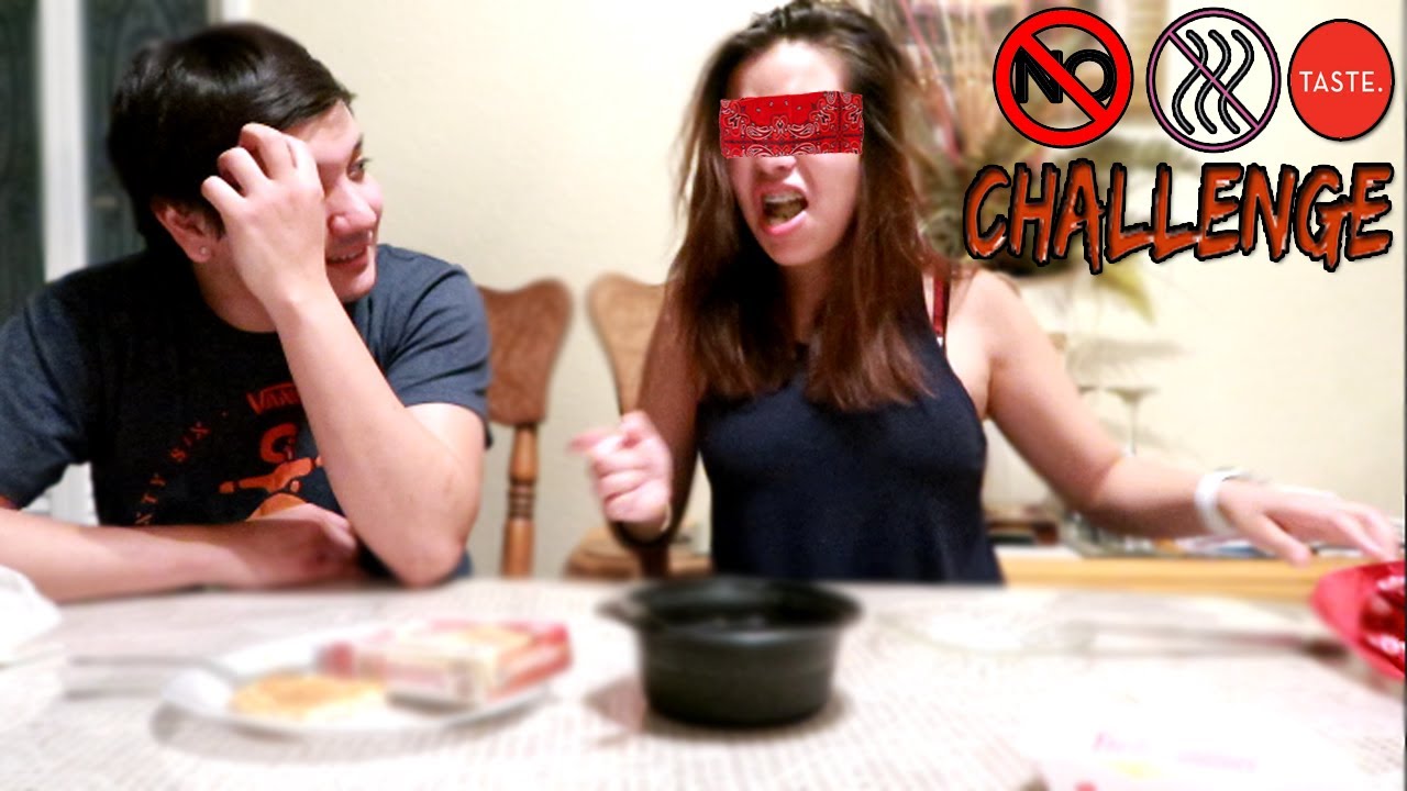 BLINDFOLDED NO SMELL TASTE CHALLENGE!