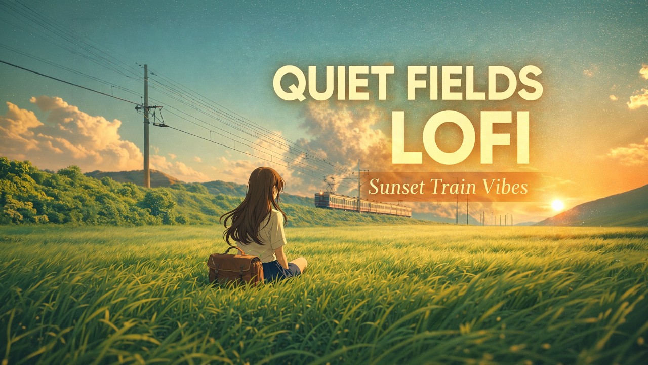 Quiet Fields Lofi 🌾🚆 | Sunset Train Ambience for Peaceful Focus