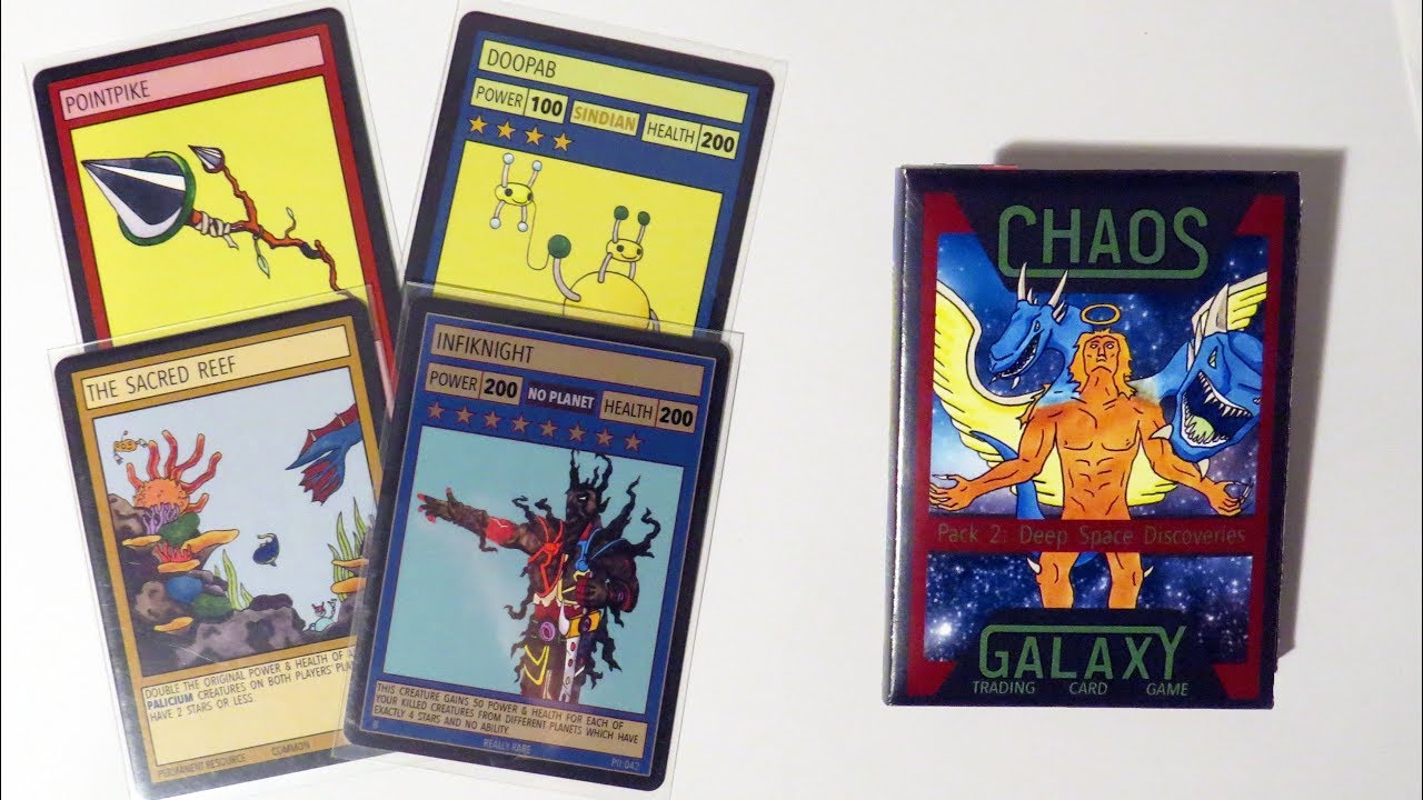 Chaos Galaxy TCG Set 2: Deep Space Discoveries Pack Opening - Available Now on the Gamecrafter!