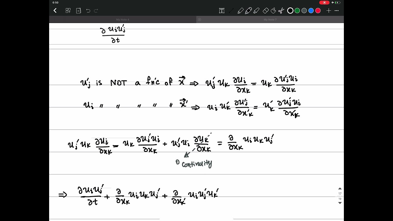 Lecture 21, Part 1 - Dynamics of Homogenous Turbulence, Two-Point Reynolds Stress Equation