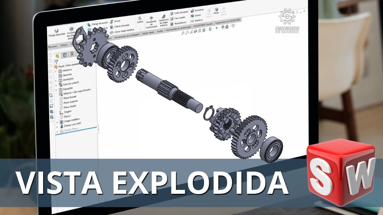 Vista Explodida - Aprenda a fazer no #solidworks