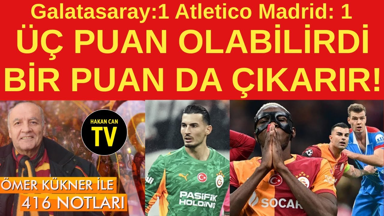 Galatasaray 3 puan alabilirdi ancak bir puan da çok değerli! Uğurcan devleşti, kaçan goller kahretti