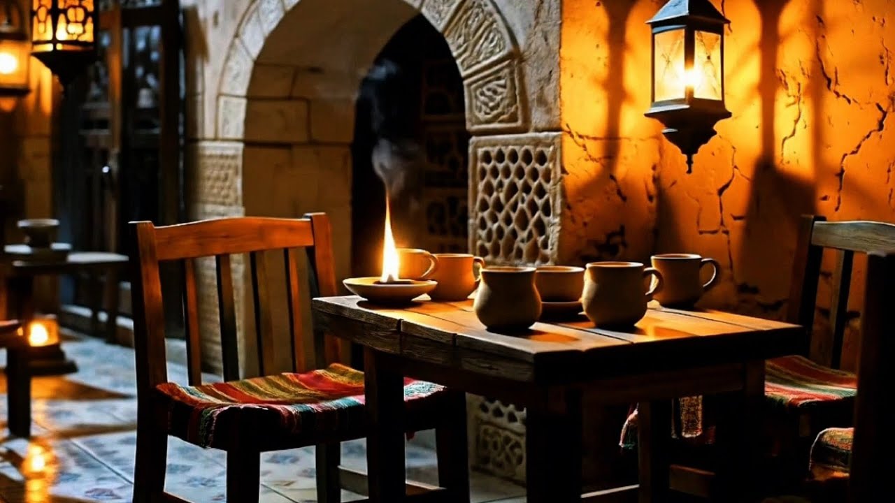 Quiet Arabian Night Café 🌙☕ Warm Oud Lounge Music for Stress-Free Focus, Peaceful Work & Inner Calm
