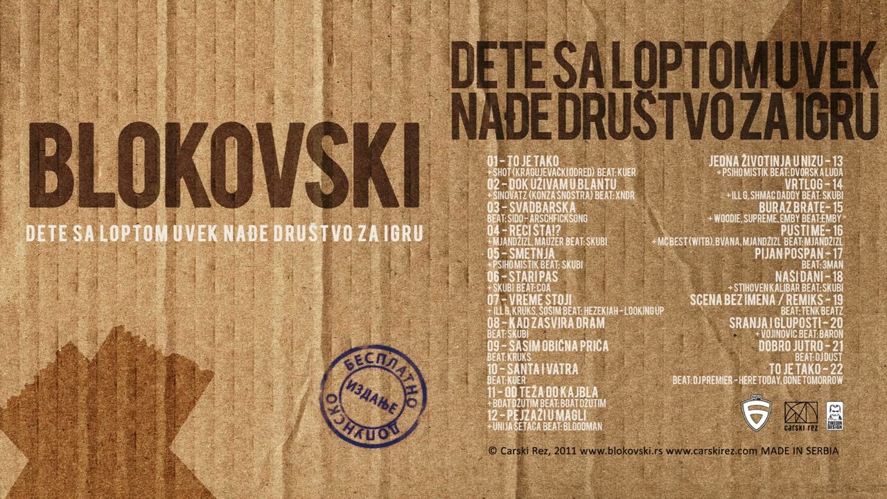 Blokovski - Dete sa loptom uvek nađe društvo za igru [album, 2011]