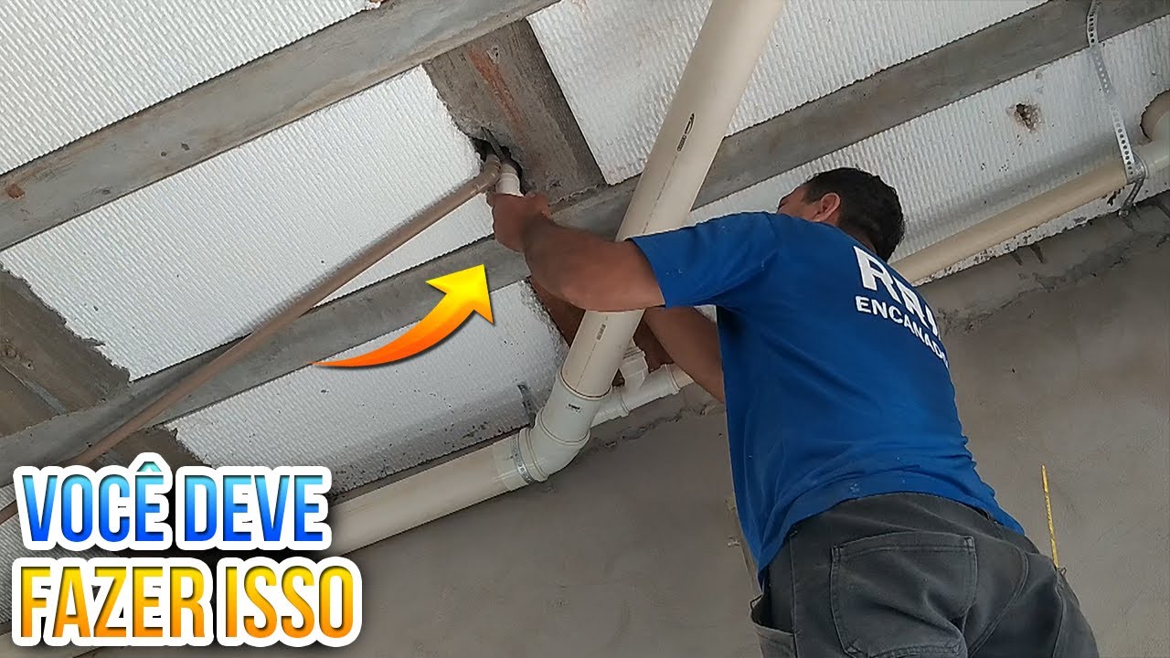 ENCANAMENTO DE ESGOTO EMBAIXO DA LAJE (Passo a Passo)