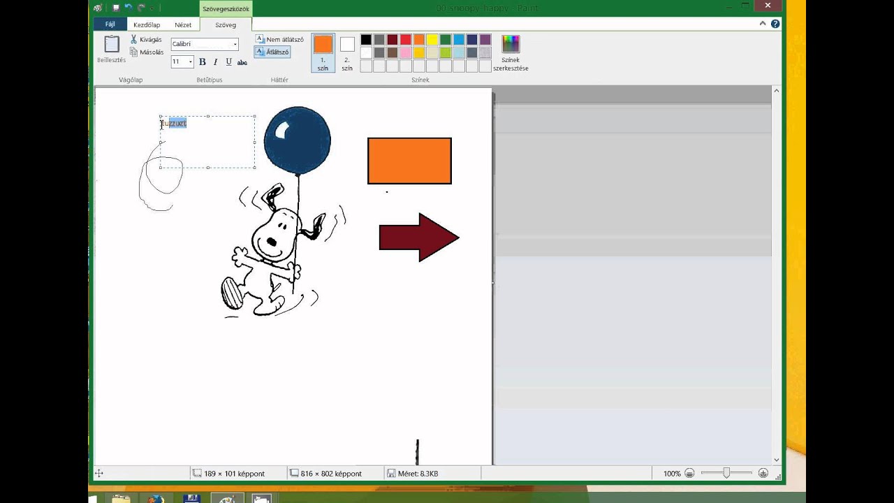 Paint alapfunkciók használata