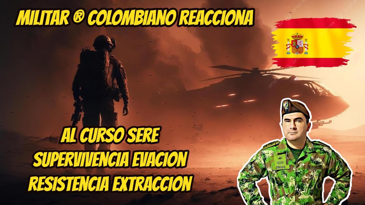 🤯Militar ® Colombiano reacciona  SERE curso español de supervivencia, evacion y escape🤘