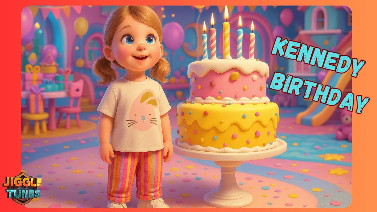 🎀 Happy Birthday Kennedy! 🎂 Sweet & Fun Birthday Song for Toddlers | Jiggle Tunes