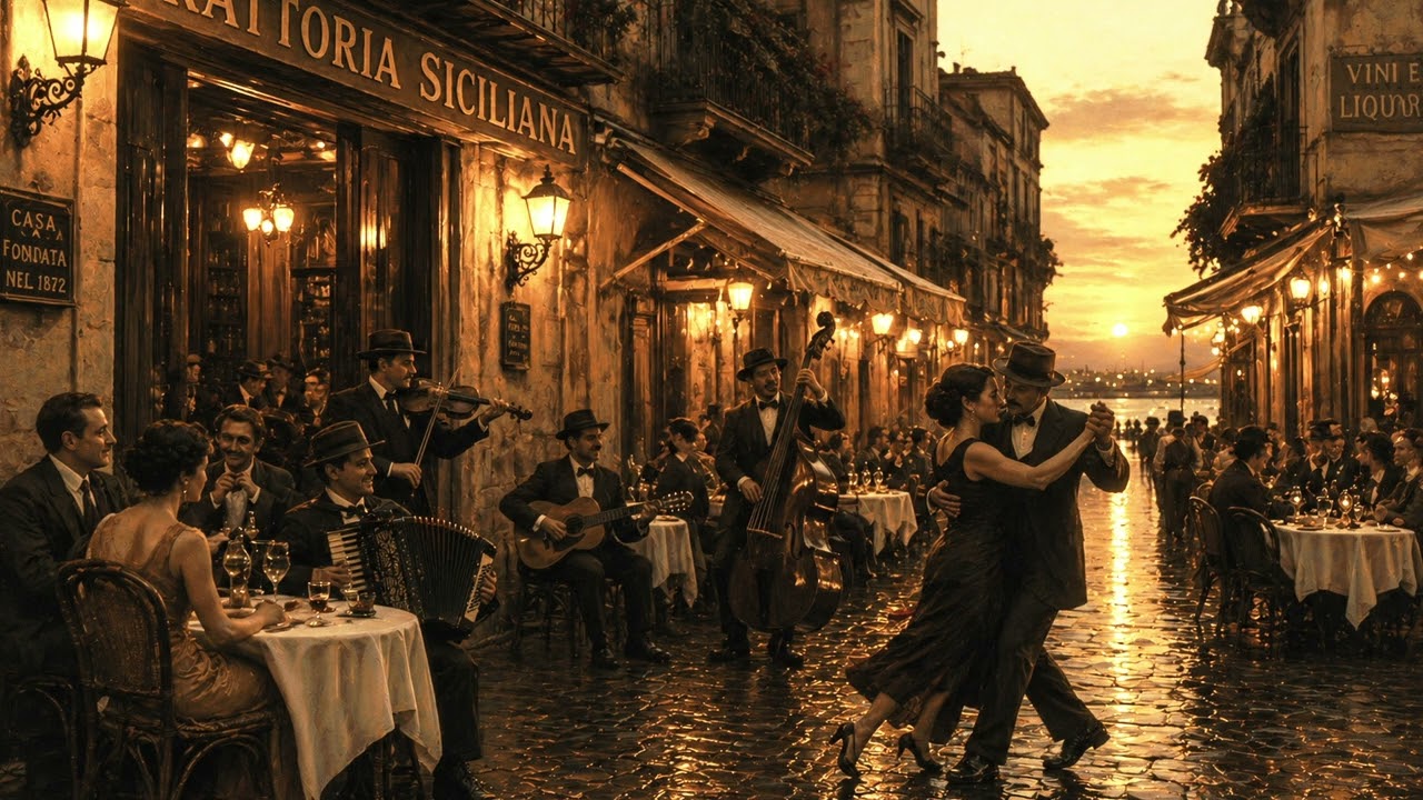 Sicilian Vintage Music 1920s | Italian Old Money Lounge | 5 Hours