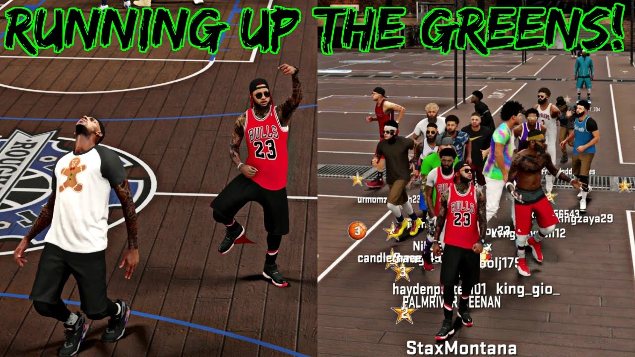 NBA 2K17 MyPark - TIME TO RUN UP THE GREENS! CUNTREE BACK TRYING TO GET HIS ANKLES BROKEN!