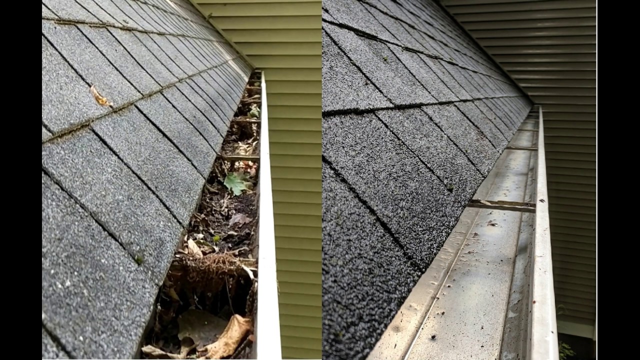 Gutter Cleaning with a Power Care Attachment and a BE Pressure Telescoping Wand DIY