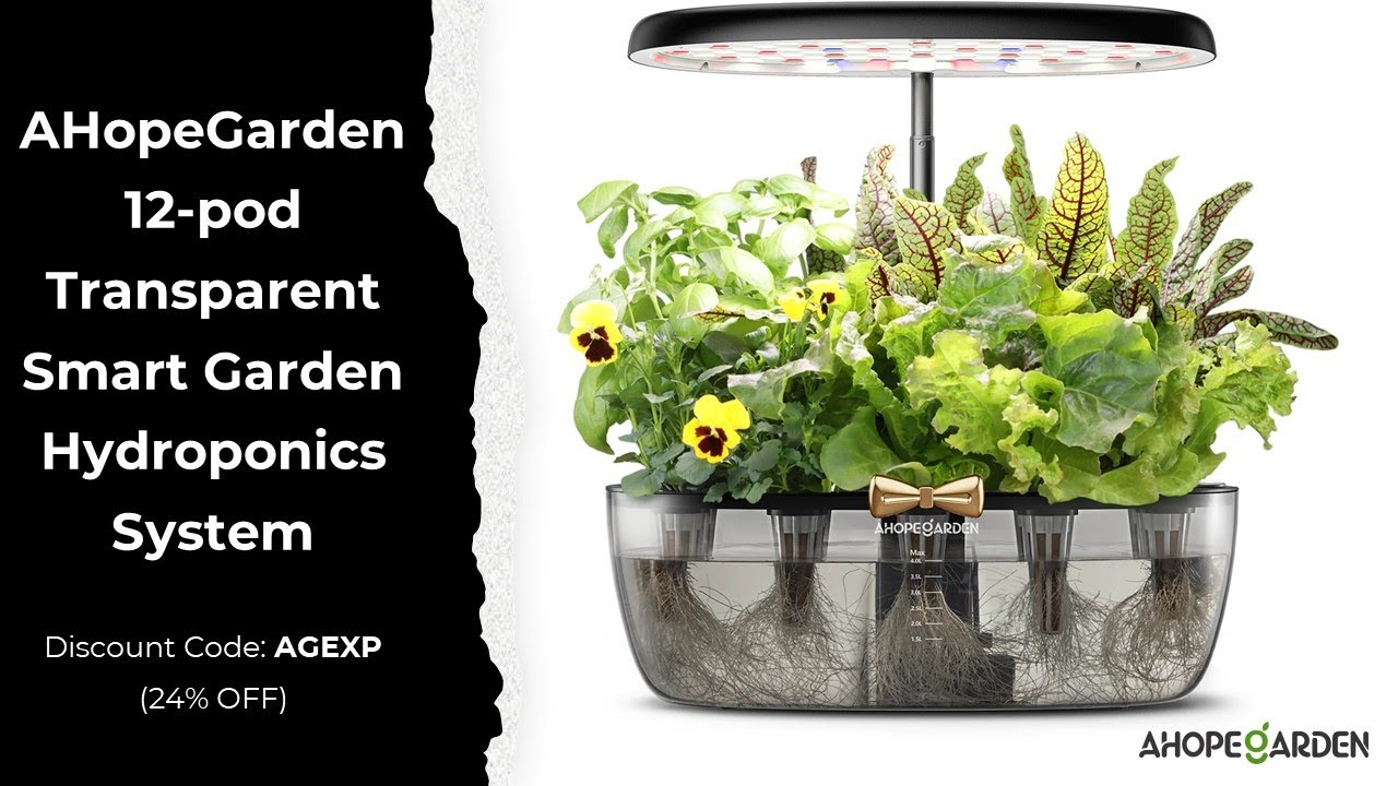AHopeGarden Transparent Hydroponics System Smart Garden | 12 Pod | Unboxing & Review