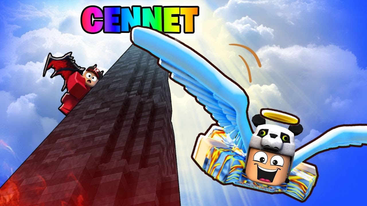 Cennet Kulesine Tırman ve Cehennemden Kaç! Kanat Aldım! - ROBLOX