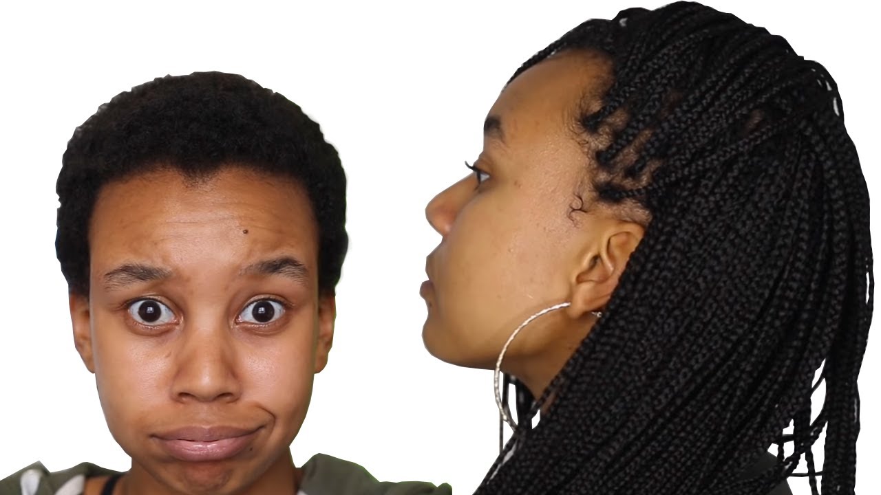 Box Braids On SUPER SHORT Natural Hair 2 Months Post Big Chop