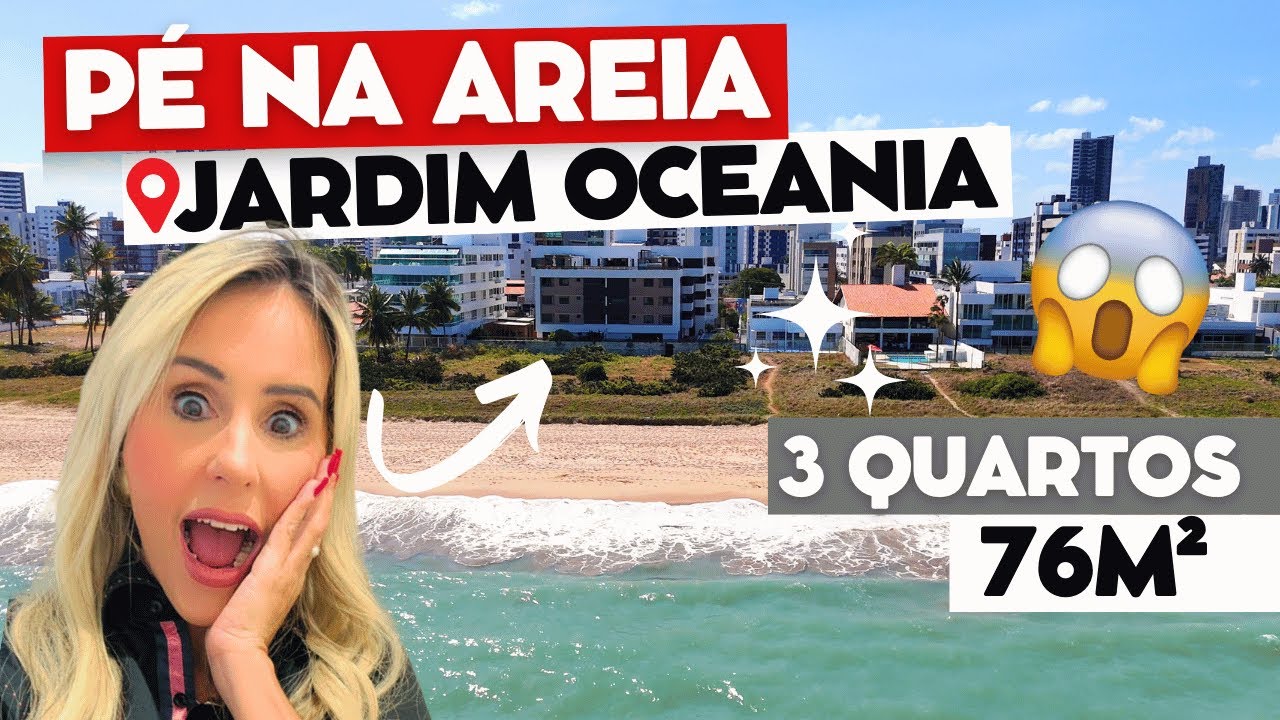 Apartamento PÉ NA AREIA com 3 QUARTOS + 76M² no Jardim Oceania em João Pessoa