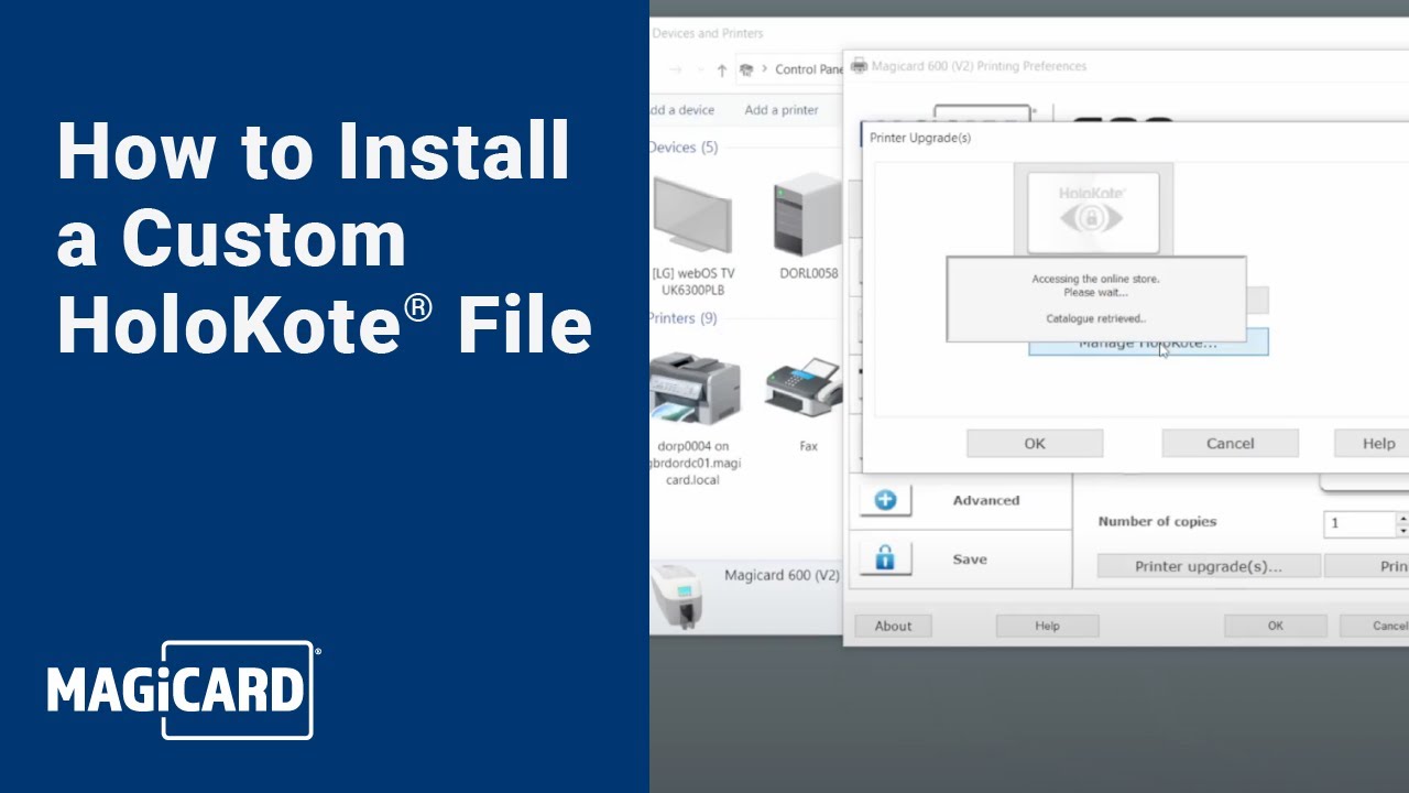 How to Install Custom HoloKote® File into Printer