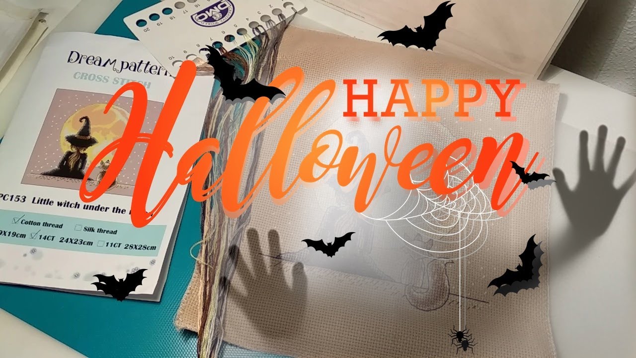 Brujita terminada 🧙 para Halloween - Punto de cruz