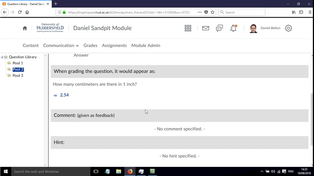 How to create arithmetic questions in Brightspace – part 2