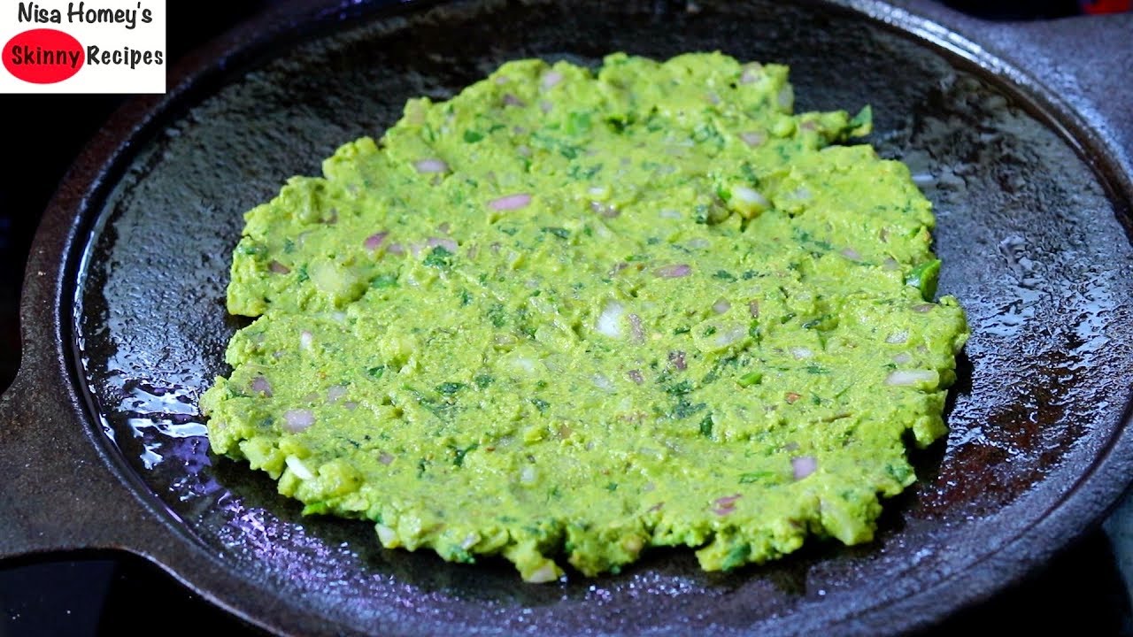 "Green" Masala Jowar Roti Recipe - How To Make Jowar Rotti - Gluten Free Recipes | Skinny Recipes