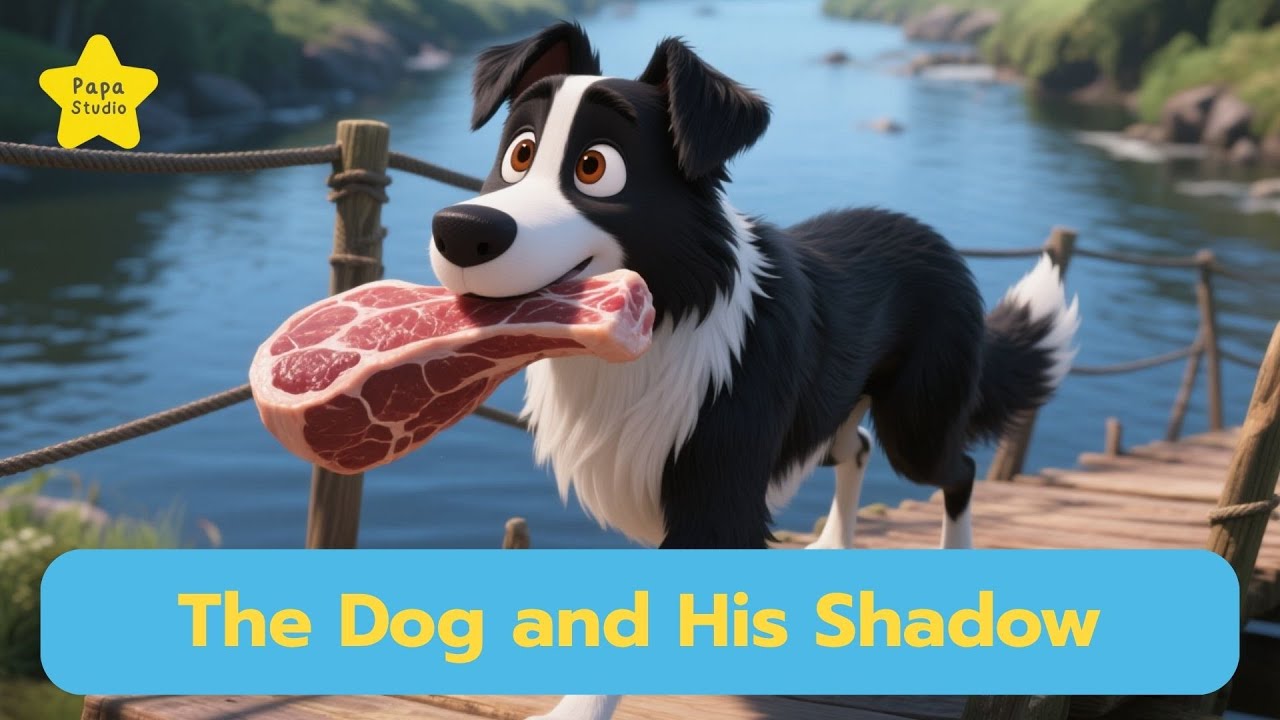 The Dog and His Shadow &ndash; The Greedy Bark! | Aesop&rsquo;s Fable