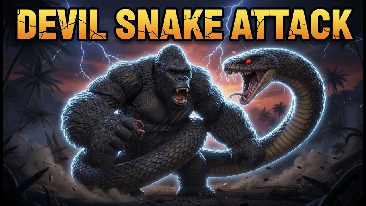 King Kong Was Almost Killed by a Giant Devil Snake… Until This Happened!