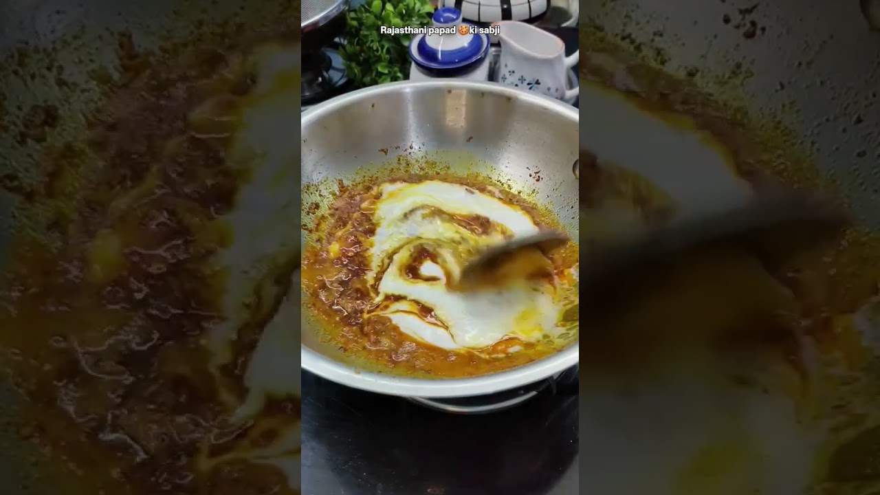 😋 💯🐫राजस्थानी🍪 पापड़ की सब्जी#shortsfeed #shorts #viral #trending #explore #youtubeshorts #food #eat