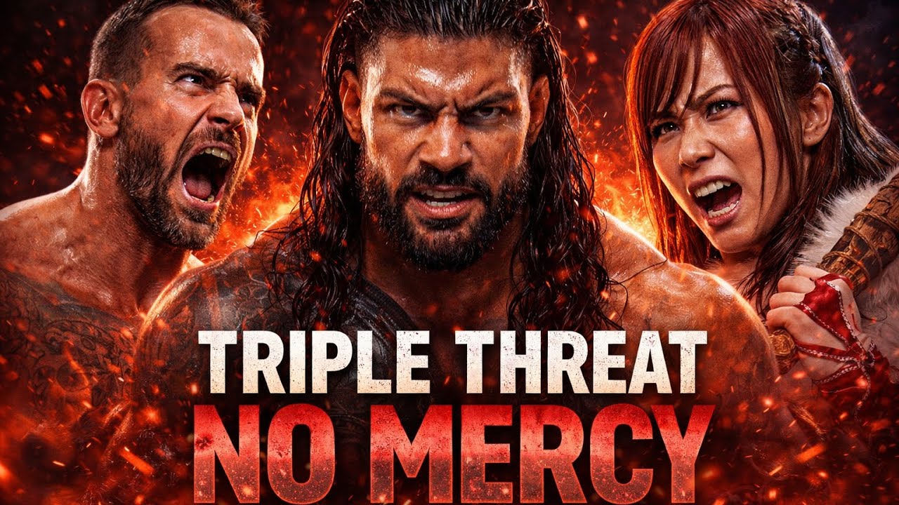 Roman Reigns vs CM Punk vs Kairi Sane – NO MERCY | WWE 2K25 PS5