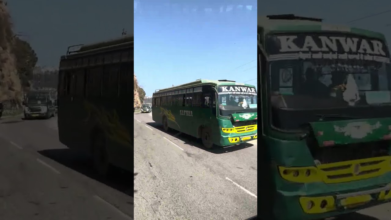 Approaching the beautiful mountainous town during road journey26/2/26