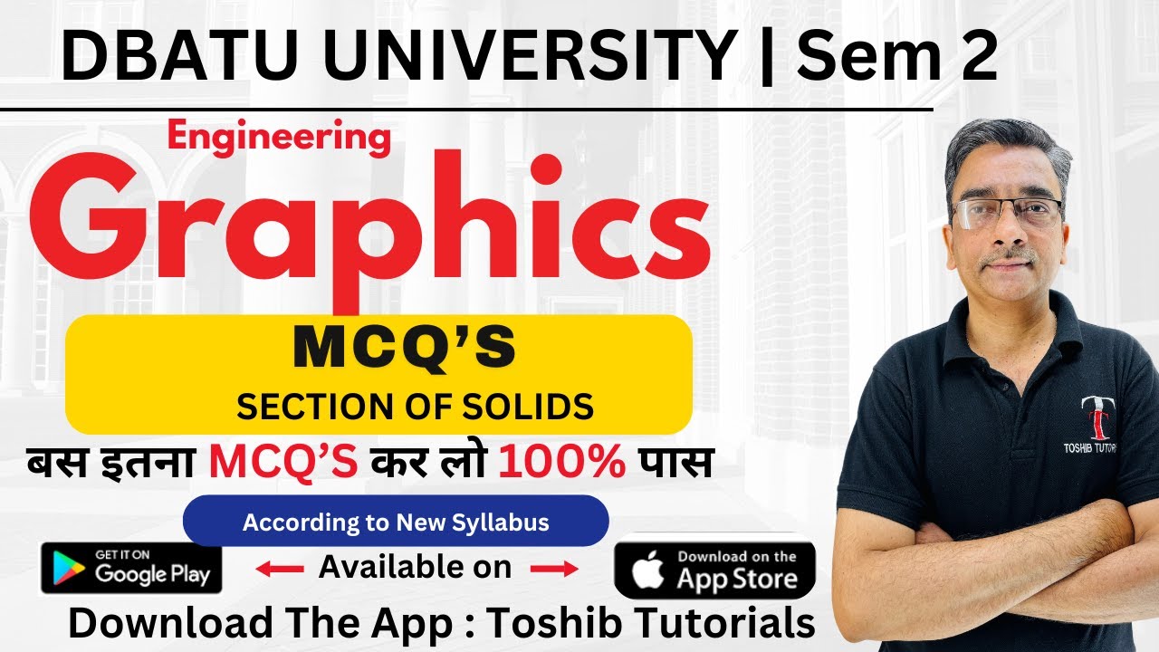 Section of Solids MCQ | Engineering Graphics DBATU University | Toshib Tutorials