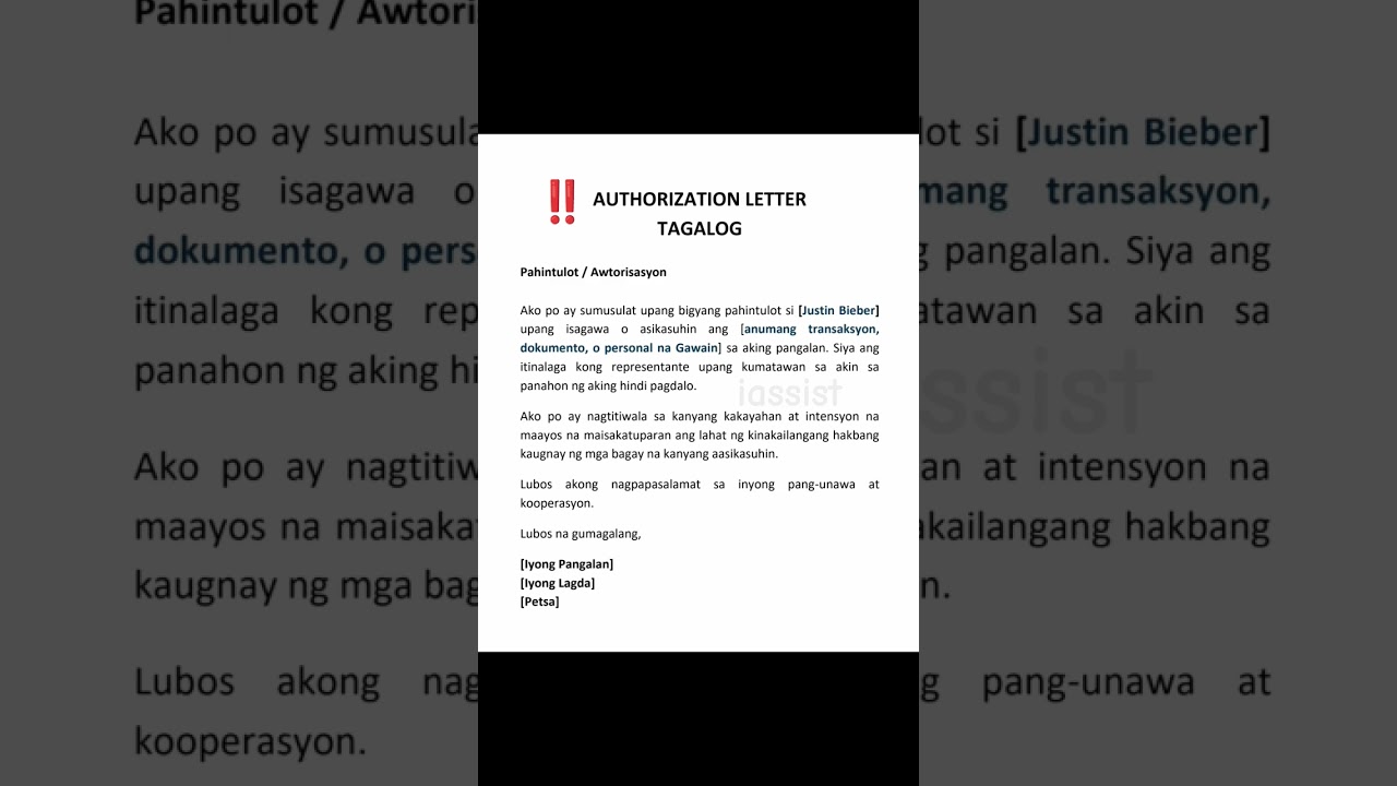 How to make an authorization letter.  #shorts #authorizationletter