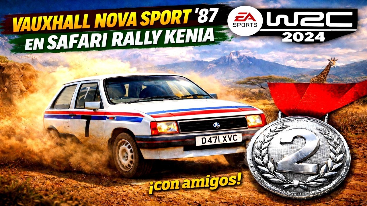 Plata con el Vauxhall Nova Sport de 1987 en el Safari Rally Kenia con amigos | EA SPORTS™ WRC 24