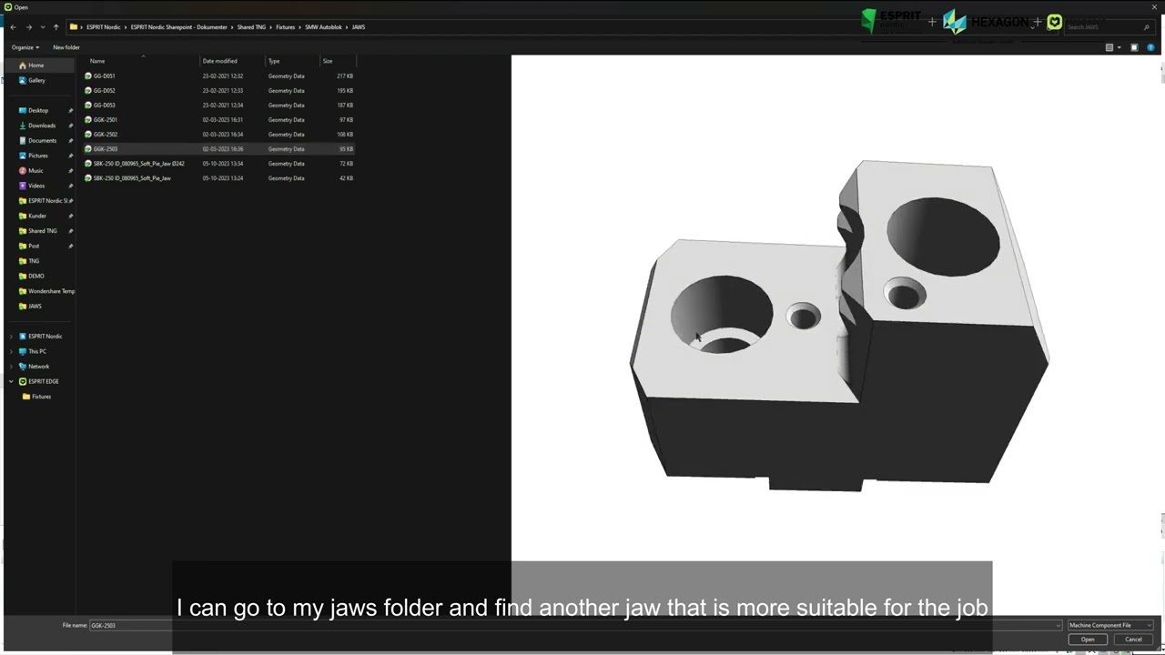 ESPRIT EDGE MillTurn Tutorial Step 1 - Setup