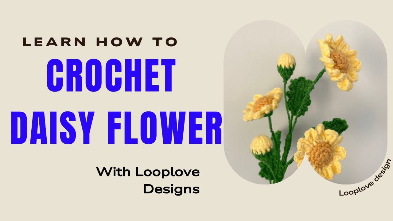 Easy 3D Daisy Flower 🌼 How to Crochet Daisy Flowers 🌼