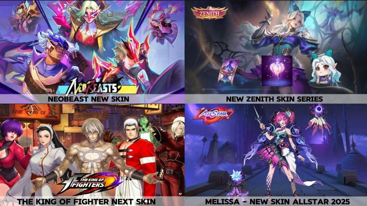 MLBB NEXT UPDATE, KOF SERI 1 & 2 REVAMP , MELISSA ALLSTAR, SELENA ZENITH , NEOBEAST NEW SKIN !
