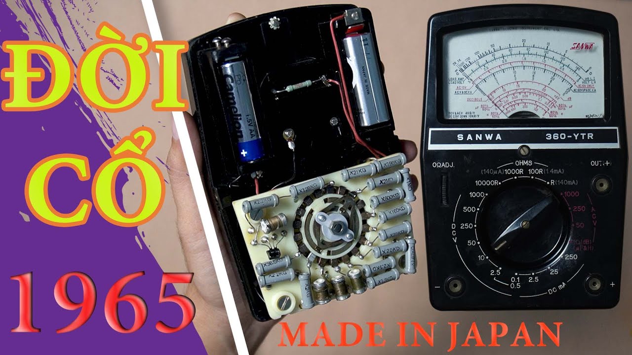 Đồng hồ vạn năng kim Sanwa 360-YTR đời cổ sản xuất năm 1965 Made in Japan | ĐỒNG HỒ VẠN NĂNG #043