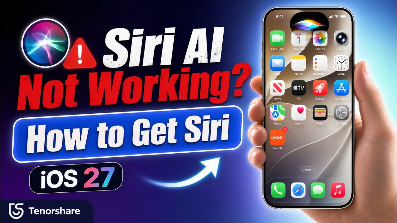 iOS 27 Siri AI Not Working / Missing on iPhone? How to Enable & Get Siri!