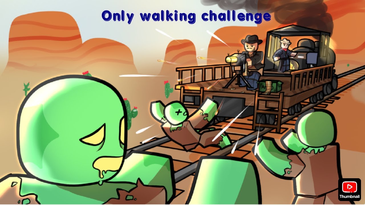 DEAD RAILS [ONLY WALKING CHALLENGE WITH BROTHER] PART-1 IN ROBLOX BY UGP.