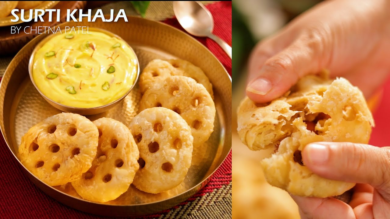 Surti Khaja | સુરત ના ફેમસ ખાજા ની રીત- Food Couture by Chetna Patel