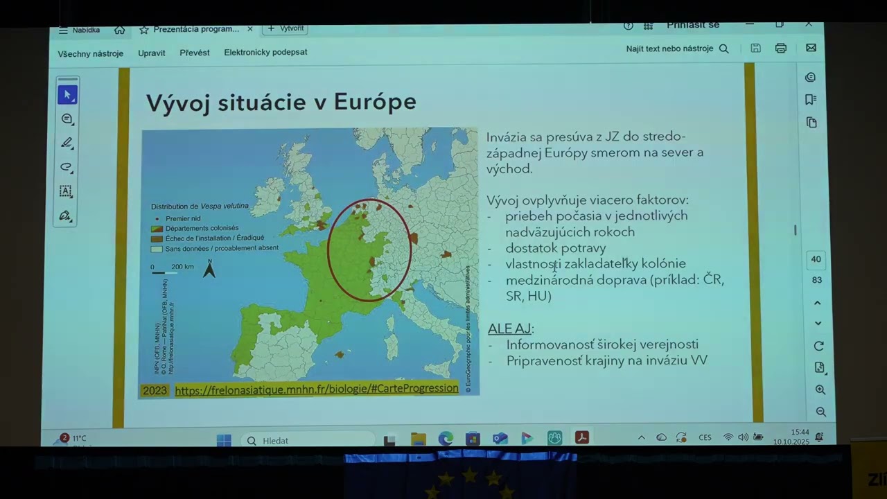 Zkušenosti se sršní asijskou ze zahraničí. Přednášky Mgr. Heleny Prokové, PhD.