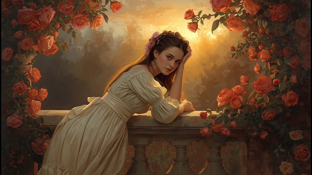 Whispers of the Golden Rose Garden 🌹 Romantic Sunset Muse | Cinematic Aesthetic Visual