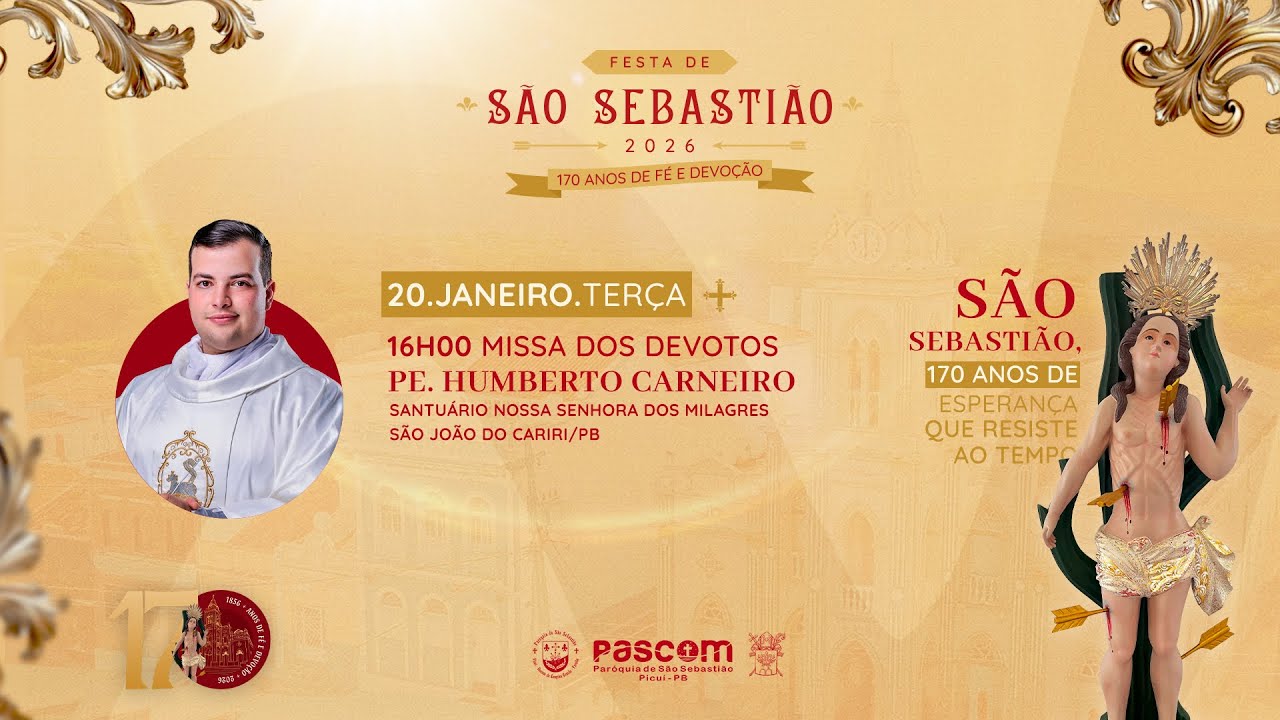 FESTA DE SÃO SEBASTIÃO 2026 - MISSA DOS DEVOTOS