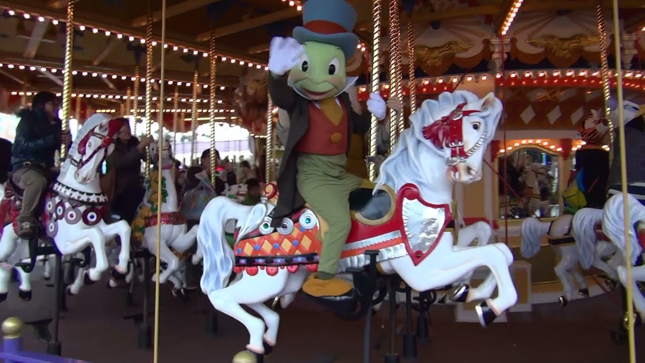 【TDL】キャッスルカルーセルに乗るキャラ達【ファンタジーランド】