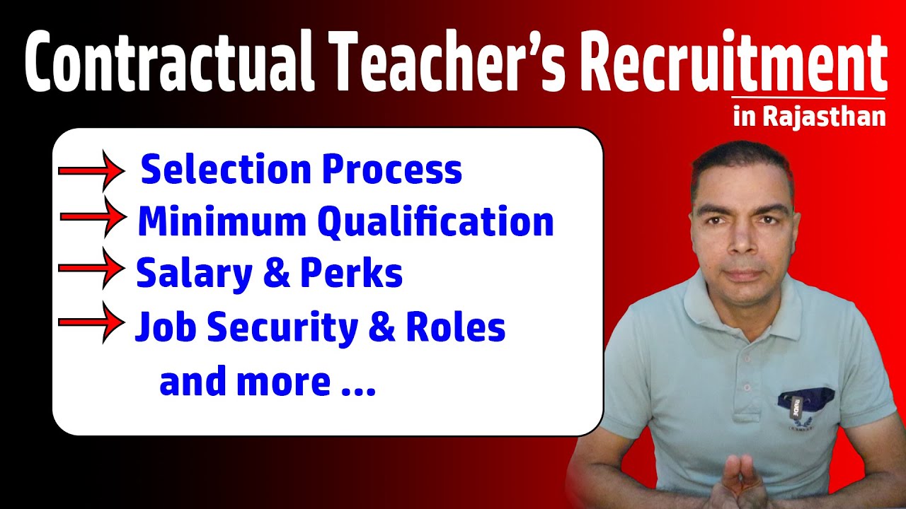 Rajsthan Govt. Contract Based Teacher Recruitment || 10000 Teacher Vacancies in Rajasthan