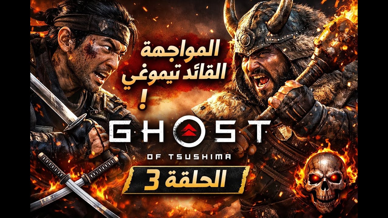 ⚔️ وصلت لمرحلة الجنون! | Ghost of Tsushima الحلقة 3 ضد القائد تيموغي