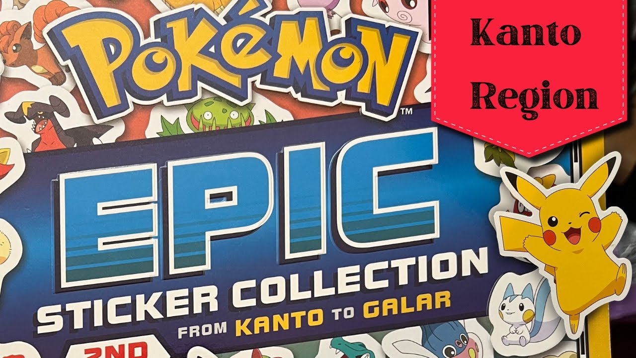 Pokémon Kanto Region Stickers | EPIC Sticker Collection | NO TALKING | WHITE NOISE, STICKER SOUNDS